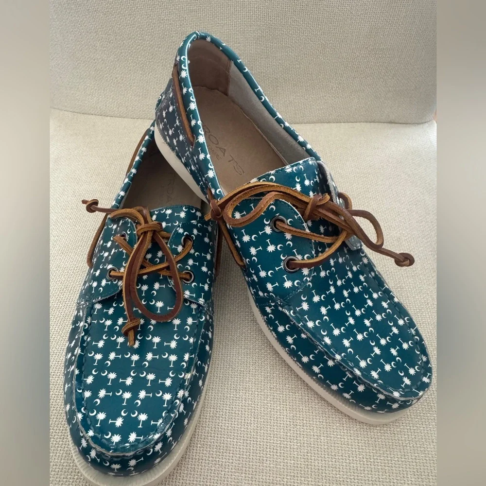 FROATS CHARLESTON BLUES BOAT SHOE Size 9